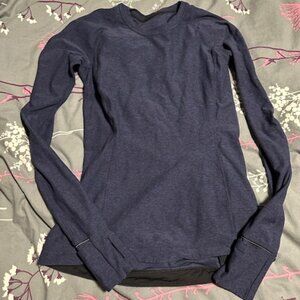 Lululemon Size 6 Ready to Rulu pullover navy blue